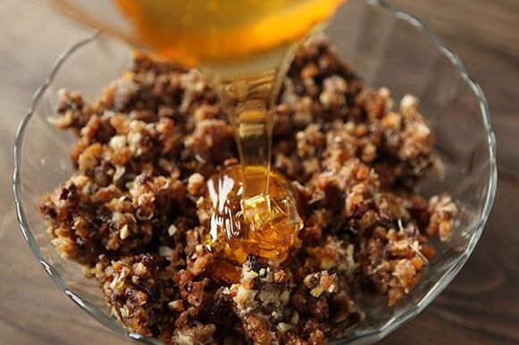 Noces con mel - un remedio popular para un rápido aumento da potencia na casa