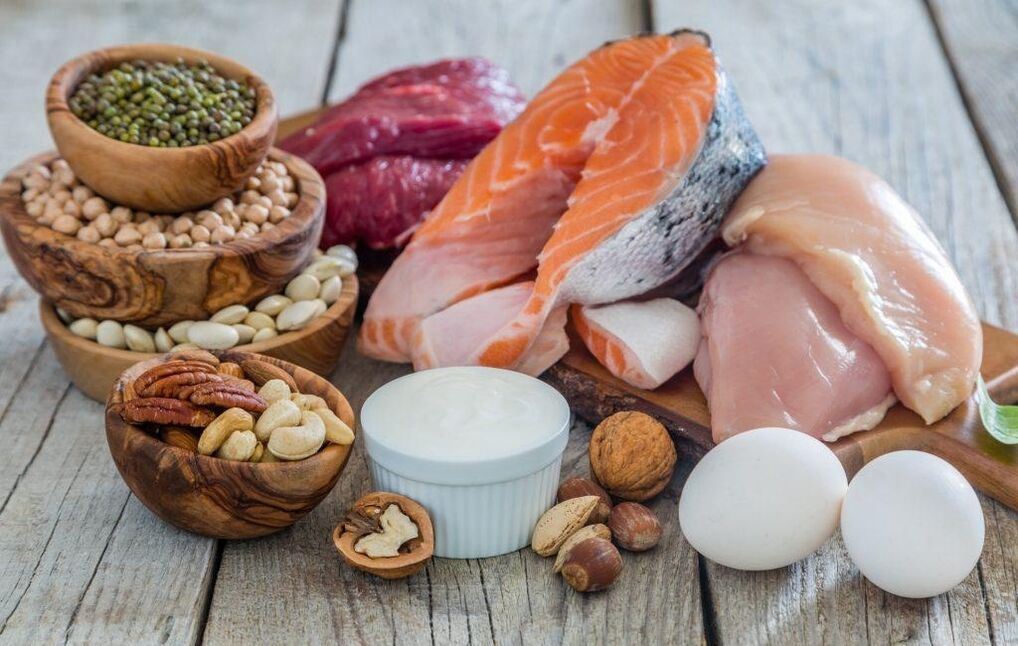 Produtos cun alto contido en proteínas de animais e herbas